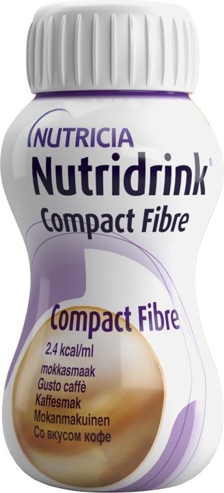 Nutridrink Compact Fibre, лечебное диетическое высокобелковое питание, со вкусом кофе, 125 мл, 4 шт.