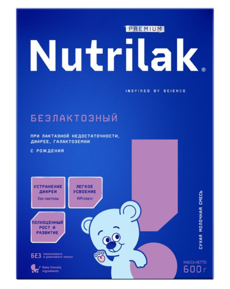 фото упаковки Nutrilak Premium Безлактозный Смесь сухая специализированная