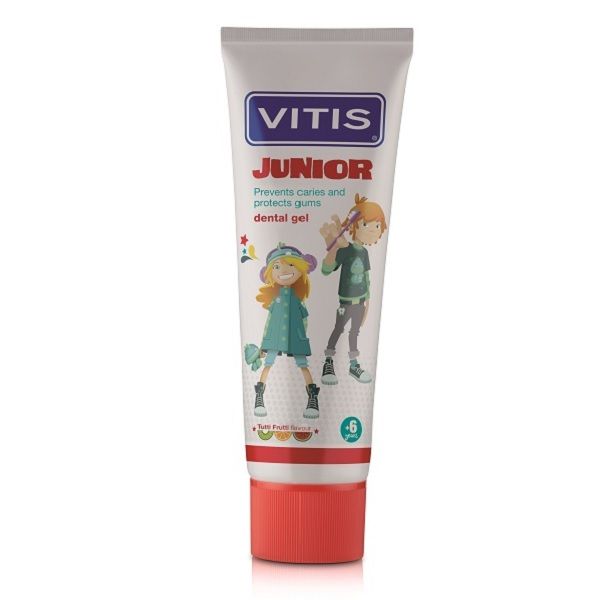 Vitis Junior Зубная паста-гель, с 6 лет, паста-гель, тутти-фрутти, 75 мл, 1 шт.