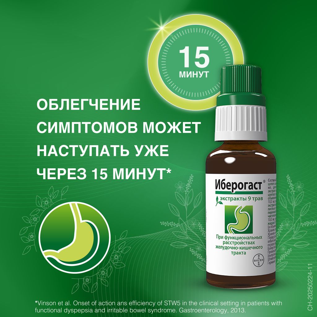 Иберогаст, капли для приема внутрь, 50 мл, 1 шт.