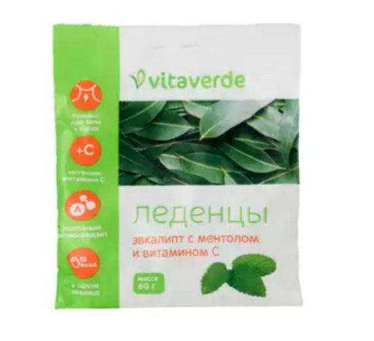 фото упаковки Vitaverde Леденцы эвкалипт с ментолом и витамином С