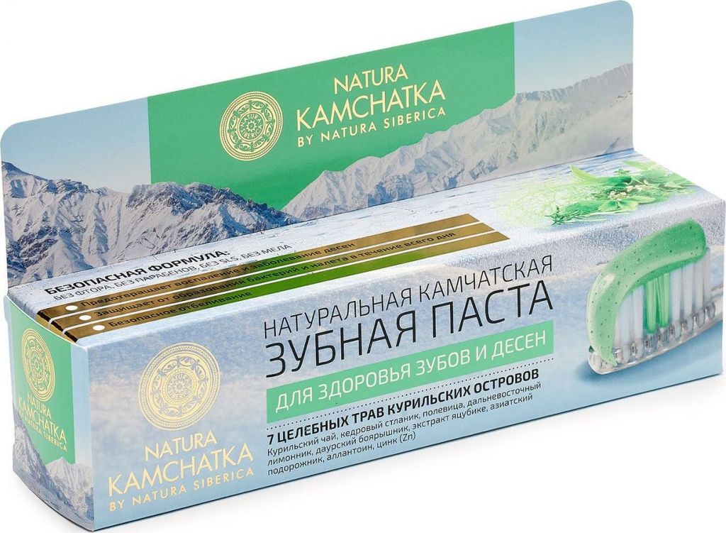 фото упаковки Natura Kamchatka Зубная паста для здоровья зубов и десен