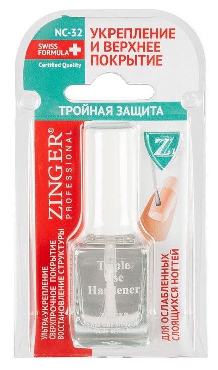 фото упаковки Zinger Средство для укрепления ногтей и верхнее покрытие Тройная защита