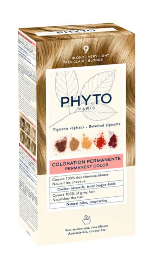 Phyto Paris Крем-краска для волос в наборе, тон 9, Очень светлый блонд, краска для волос, +Молочко +Маска-защита цвета +Перчатки, 1 шт.