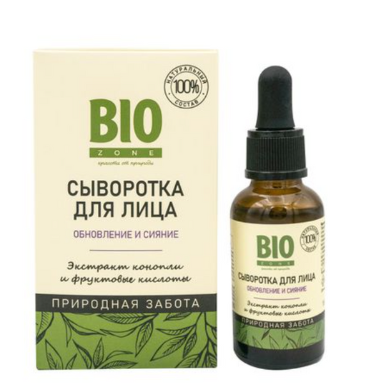 BioZone Сыворотка с экстрактом конопли, сыворотка, с фруктовыми кислотами, 30 мл, 1 шт.