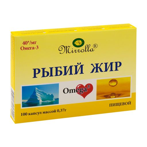 Mirrolla Рыбий жир Омега-3, капсулы, 100 шт.