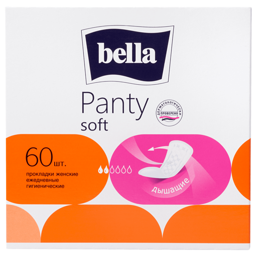 Bella Panty Soft прокладки ежедневные, прокладки гигиенические, 60 шт.