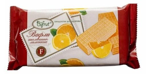 Bifrut Вафли апельсинно-лимонные, вафли, на фруктозе, 100 г, 1 шт.