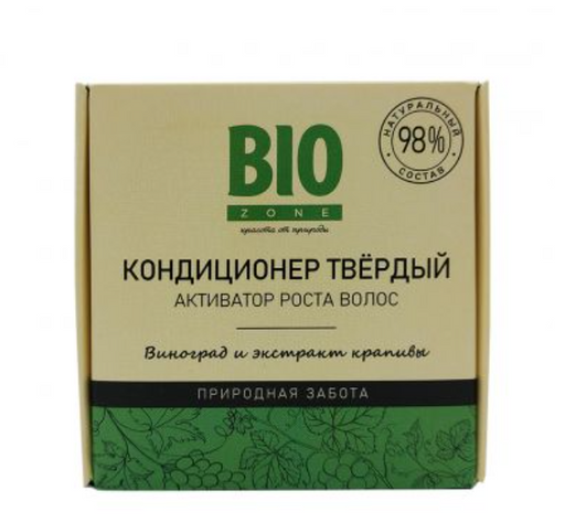 Biozone Кондиционер твердый активатор роста волос, кондиционер для волос, виноград и экстракт крапивы, 50 г, 1 шт.