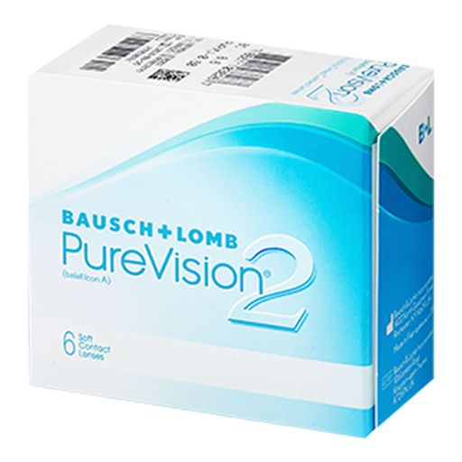 Bausch&Lomb PureVision 2 Контактные линзы плановой замены, BC=8,6 d=14,0, D(-4.50), 6 шт.