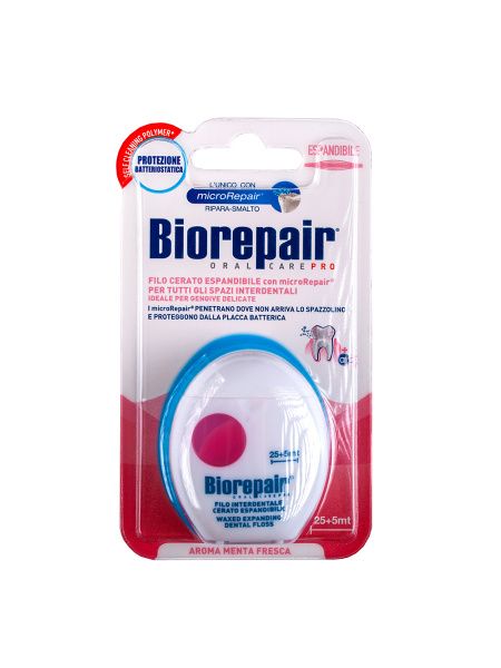 Biorepair Зубная нить вощеная расширяющаяся, 30 м, нить зубная, 1 шт.