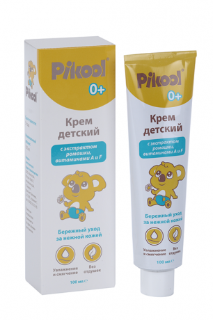 Pikool Крем детский, крем детский, с экстрактом ромашки и витаминами А и F, 100 мл, 1 шт.
