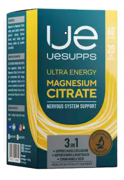 UESUPPS Ultra Energy Магния Цитрат, капсулы, 60 шт.
