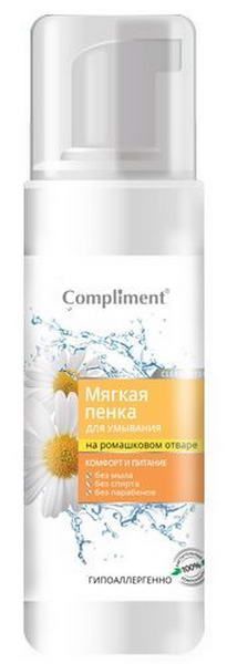 Compliment Пенка мягкая для умывания, пенка, на ромашковом отваре, 160 мл, 1 шт.