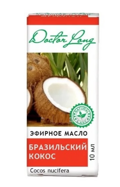 Dr long масло эфирное бразильский кокос, масло эфирное, 10 мл, 1 шт.